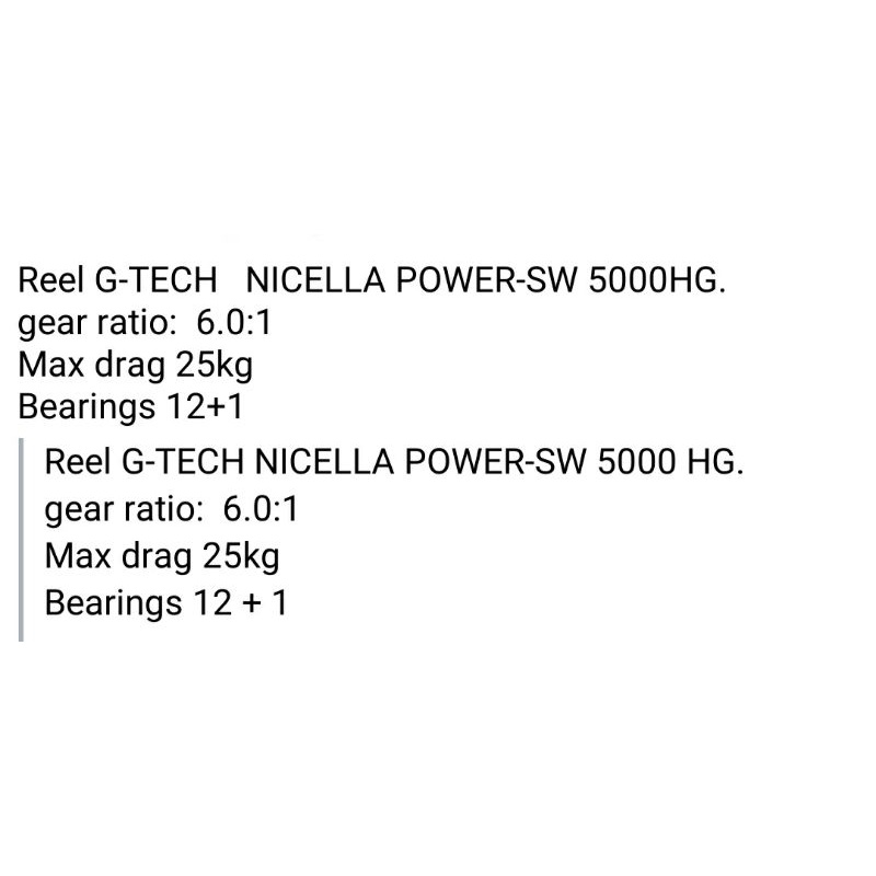 Reel Spinning G-Tech Nuchella 5000SW