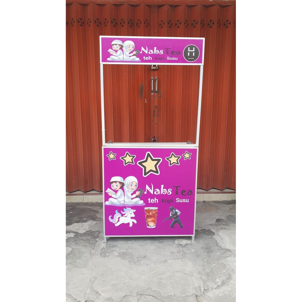 Booth Portable / Javabooth/ Gerobak Jawa  Bonus Pintu Dan Meja Samping/Meja Kompor