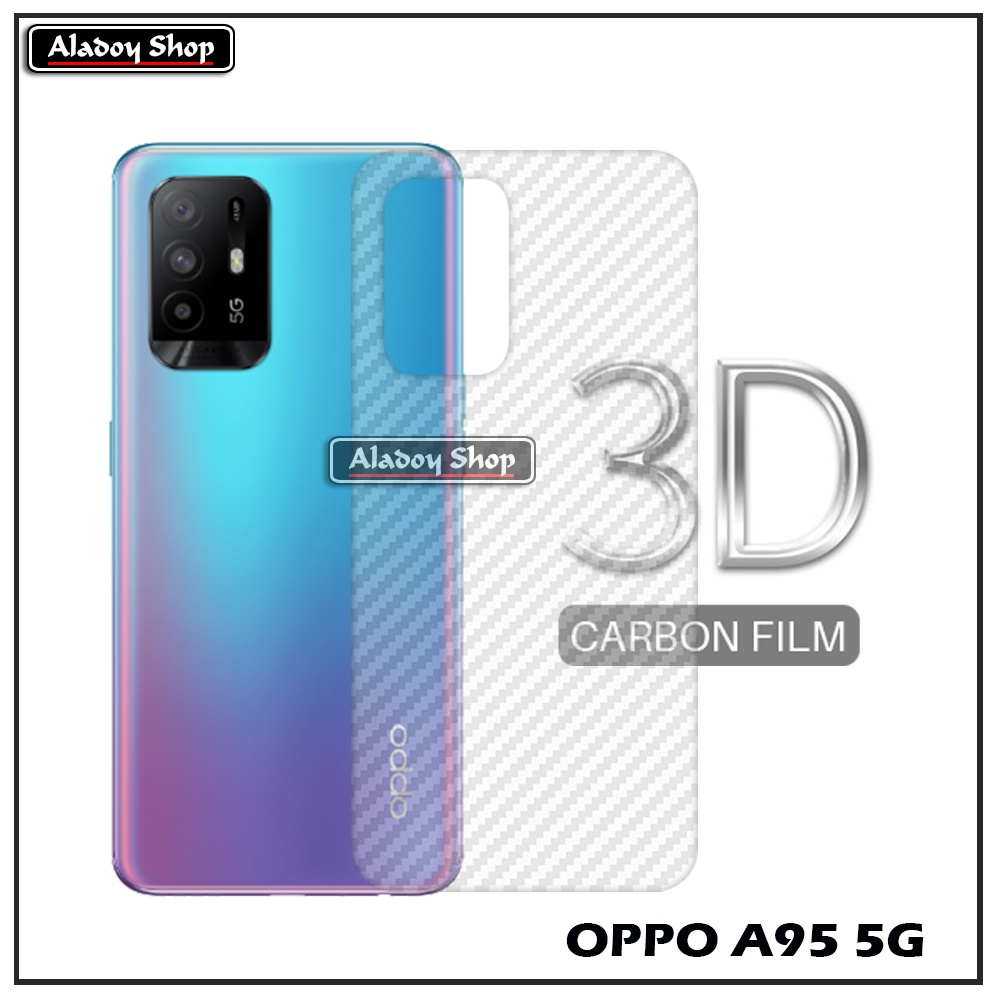 PAKET 3 IN 1 Tempered Glass Layar Oppo A95 5G 2021 Free Tempered Glass Camera dan Skin Carbon