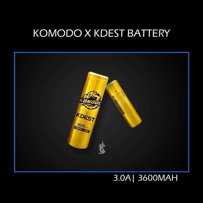 battery kdest 18650 x komodo authentic 3600mah 30a - batre 18650 kdest