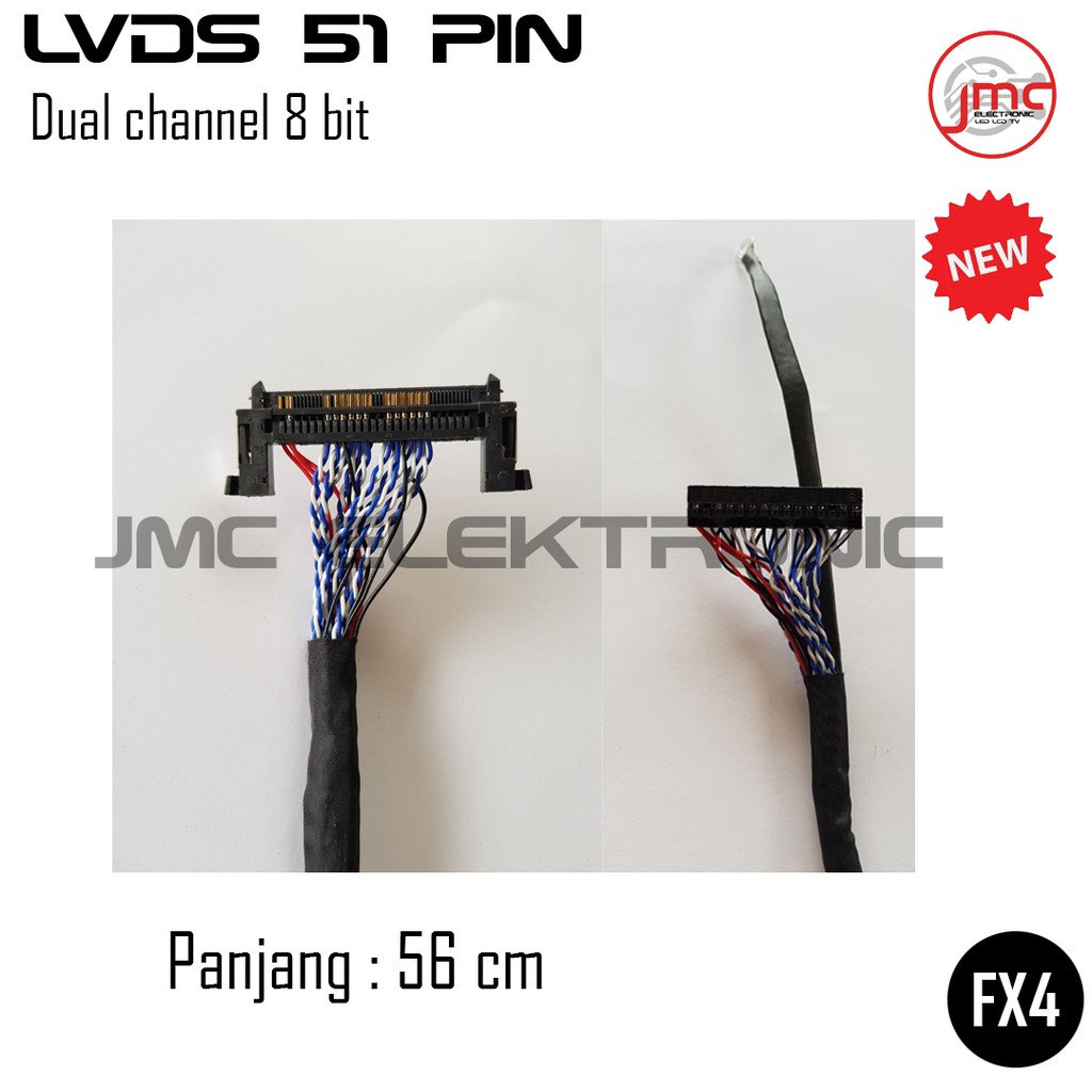 1PCS KABEL LVDS LED 30PIN DAN 51PIN 1 CHANNEL 2 CHANNEL 1CH 2CH 8BIT