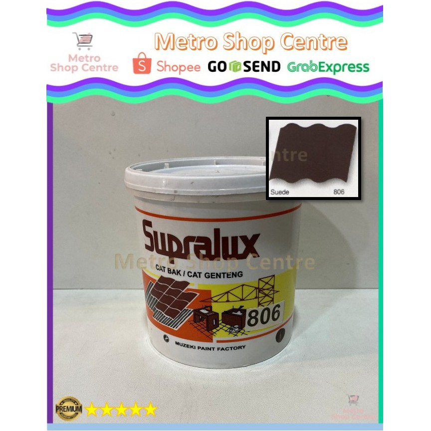 Supralux - Cat Bak / Genteng / Kolam No.806 (Coklat / Cokelat) 1Kg (Kaleng)