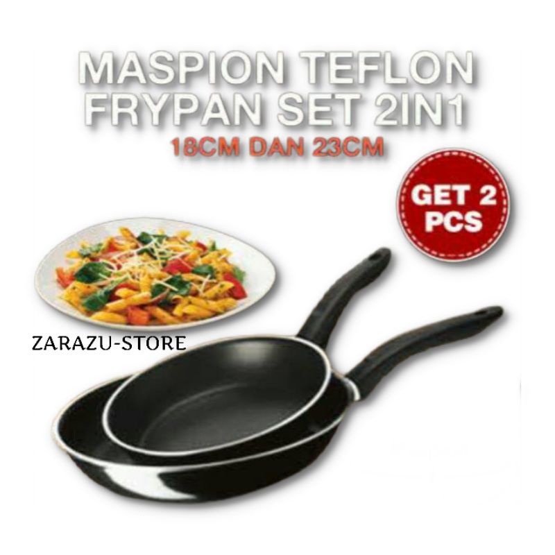 GSE Teflon Frypan Set 2in1 : 18cm dan 23cm