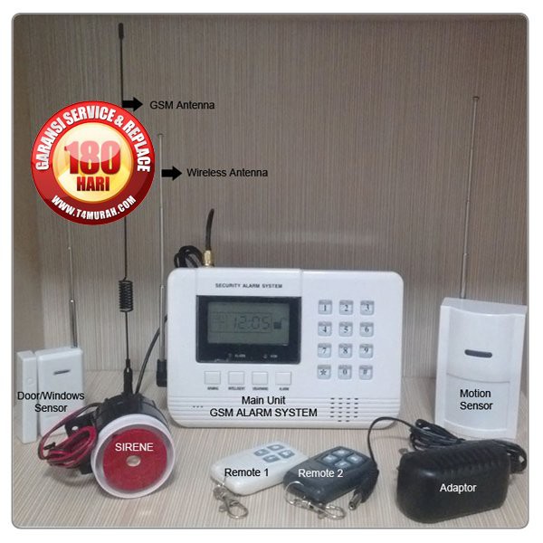 GSM Alarm 315 MHz, Security System Alarm Sistem Rumah Toko Kantor Gudang Anti Maling