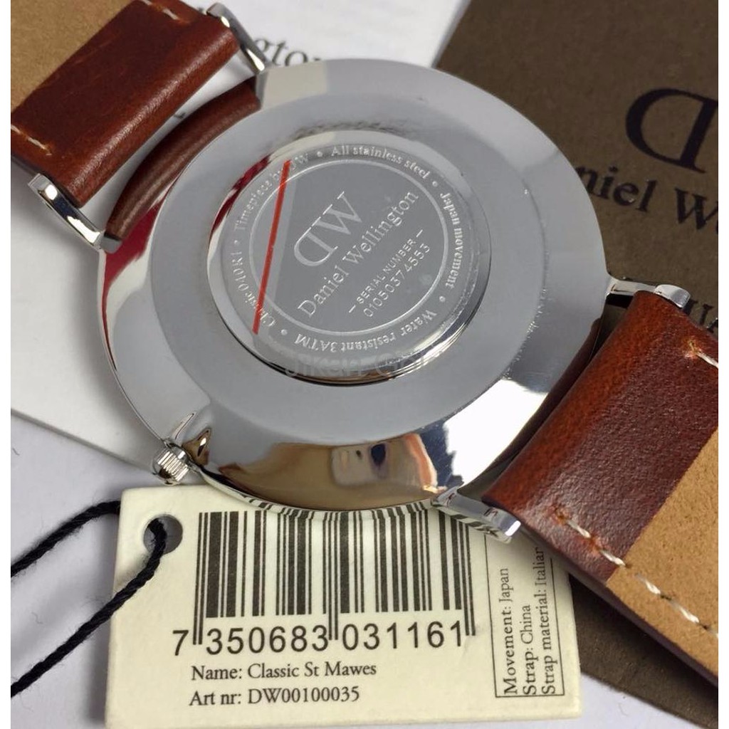 Daniel wellington classic brown st mawes silver 40mm original