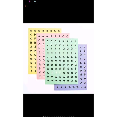 

1 Lembar Sticker Huruf & Nomor Sticker Label Sticker Diary Scrapingbook Journal