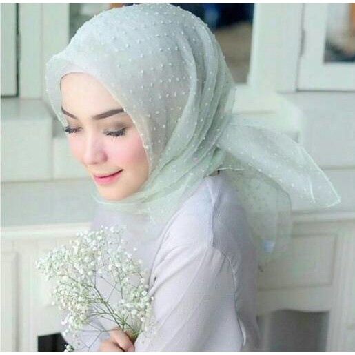 ORGANZA DOTS / JILBAB SEGIEMPAT / ORGANZA