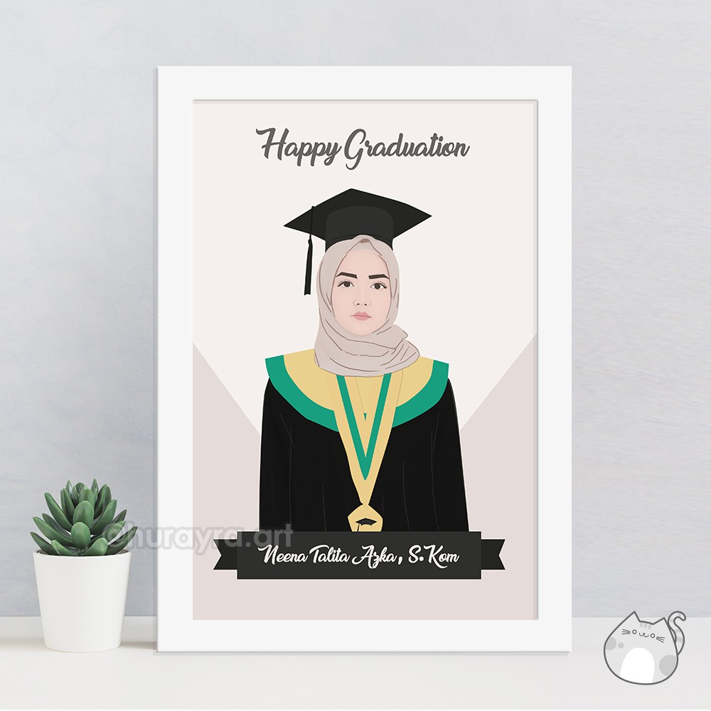 Jual Kado Desain Simple Vector Template Toga dan Baju Wisuda (Softfile