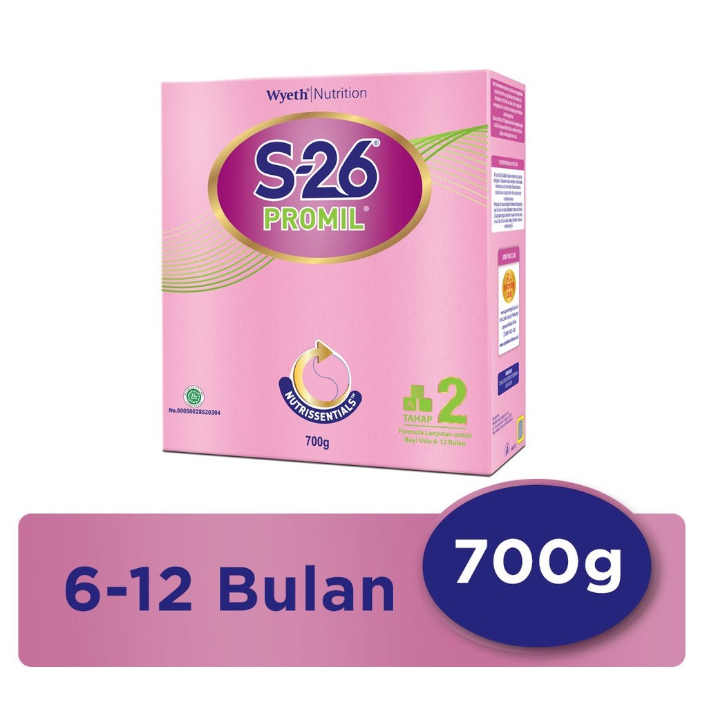 S-26 PROMIL 2 700 gram Susu Formula Bayi 6 - 12 Bulan