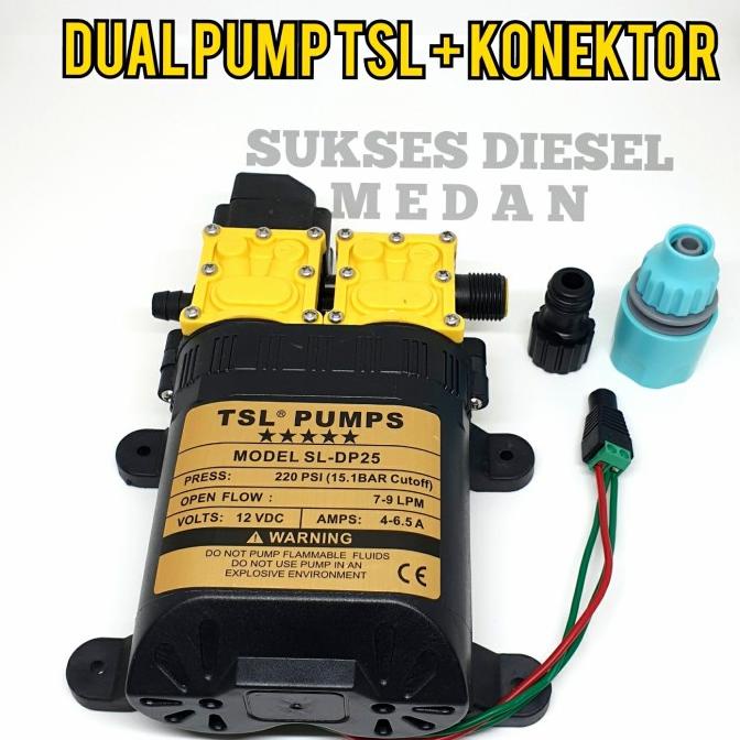 *****] Dinamo Sprayer Pompa Air DC 12V Volt Mesin Cuci Motor AC DOUBLE PUMP