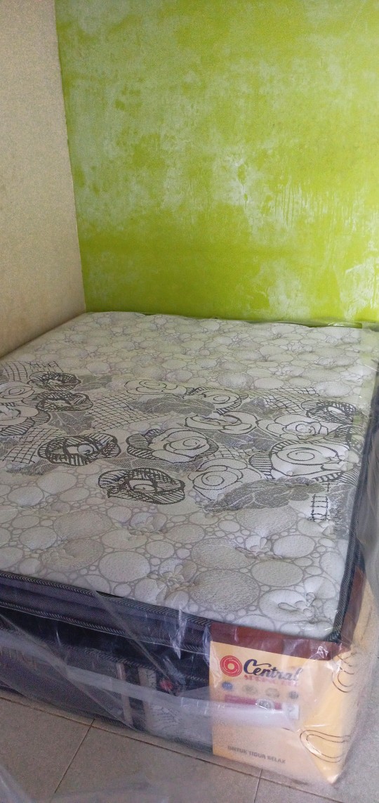 Kasur Springbed Central Deluxe Dominic Pocket Plush Top + Pillow Top 90-200 Cm X 200 Cm