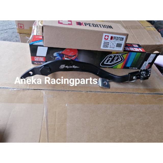 Pedal rem klx set operan gigi mundur cnc full troy racing / engkolan gigi klx