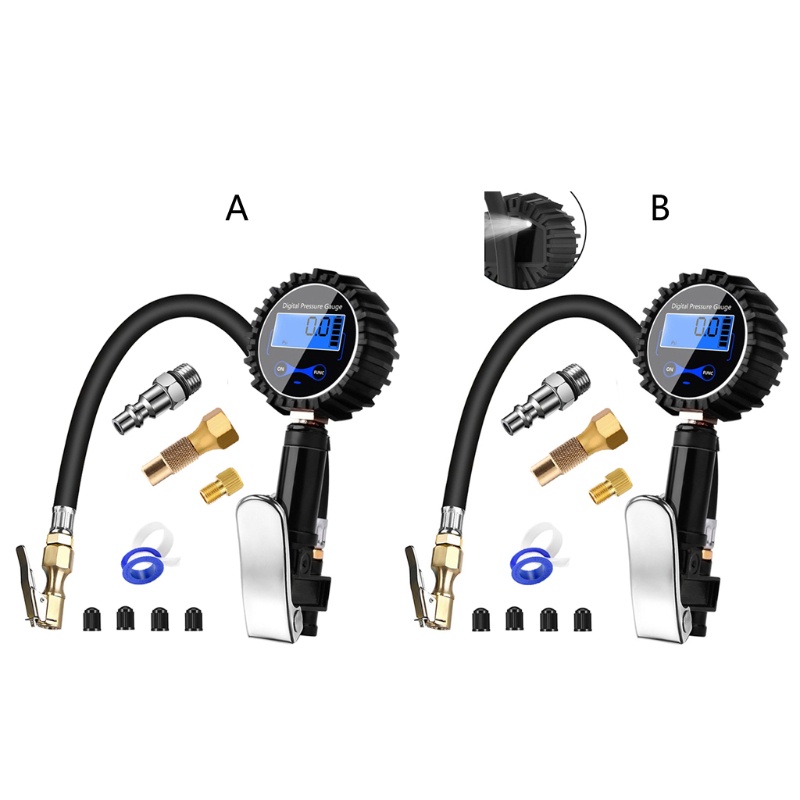 Kiss Air Chuck &amp; Aksesoris Kompresor Heavy Duty Digital Tire Inflator Dengan Pressure Gauge Resolusi Display 0.1 200P