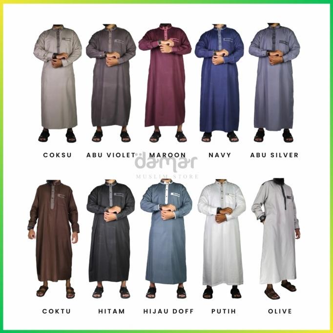 Jubah Pria Gamis Pria Laki Jumbo Dewasa Zain Manset Haramain XXL-XXXL