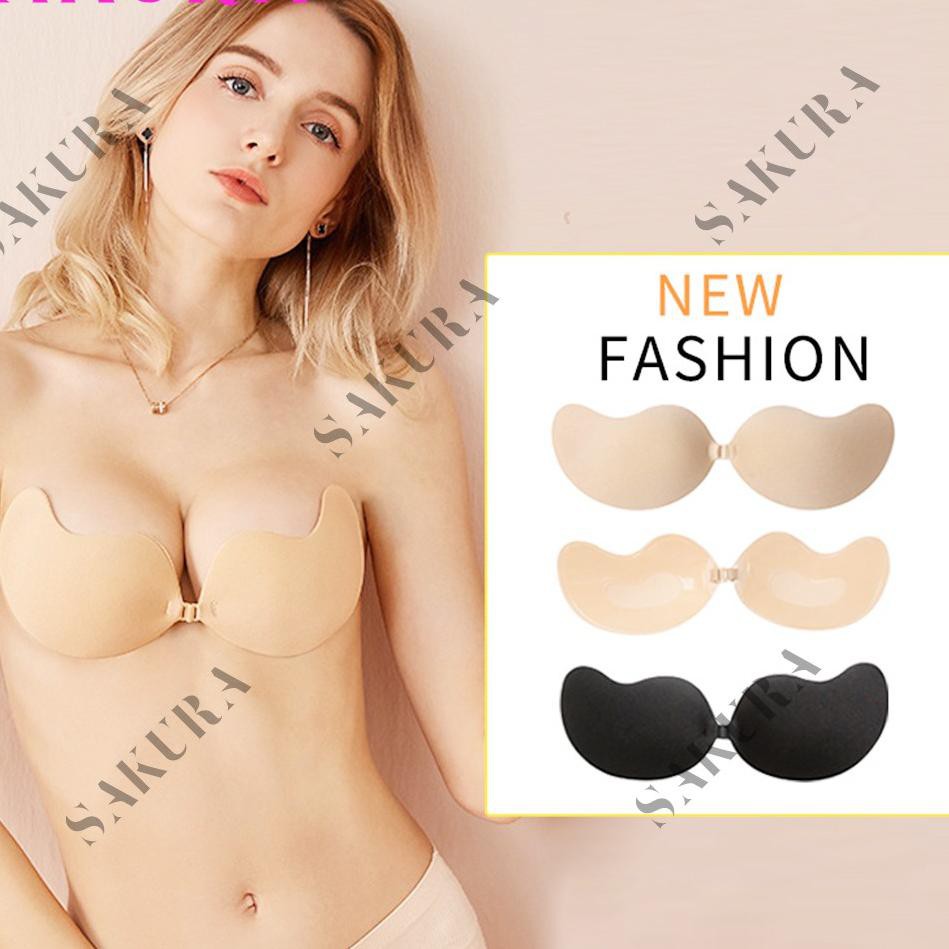 ➧ Sakura Pakaian Dalam Cup 34A-38B Reusable Silicone Cover Bra Pad Skin Adhesive Gel Nuibra ✻