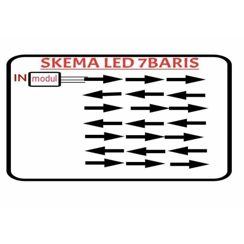 Modul strobo text 7 baris