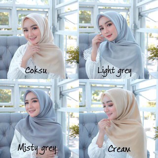  Bella  Square  warna  part 1 hijab segiempat Shopee 