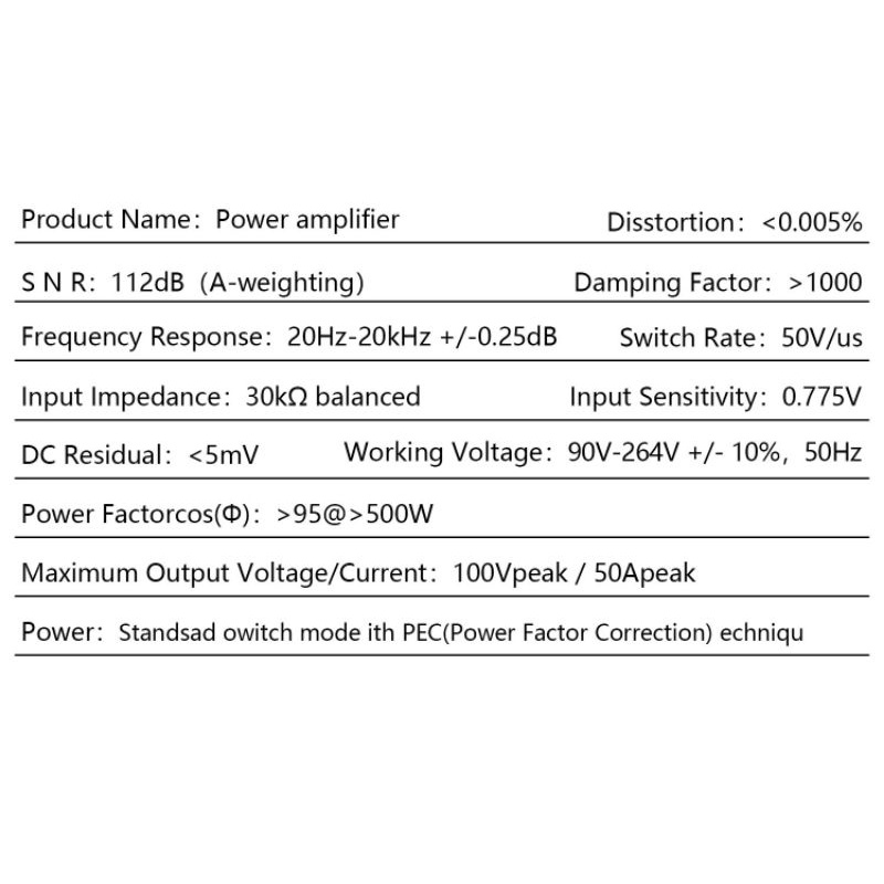 Power Amplifier Class D 2x500 watt