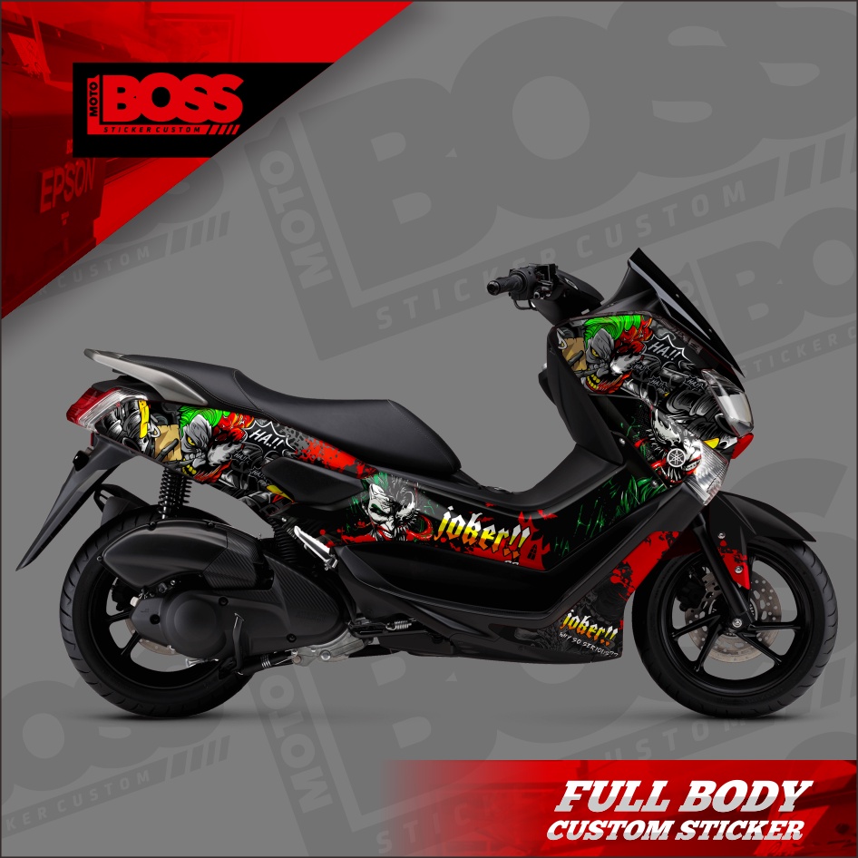 Decal Sticker Stiker Yamaha Nmax 2016 2017 2018 2019 Full Body Striping Full Body Nmax Motif joker