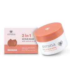 `ღ´ PHINKL `ღ´ ╰☆☆ 𝔢мιℕά ☆☆╮ Emina 2in1 scrub mask dengan ekstrak wallnut  bahan alami scrubbing peeling wajah