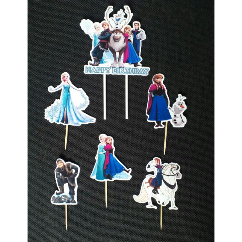 Cake Topper Kertas Happy Birthday Frozen