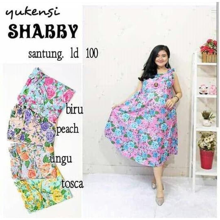 Daster Yukensi shabby cantik - Biru Muda