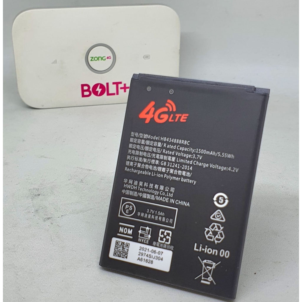 Battery Mifi E5573 E5576 E5577 E5673 Modem Wifi 4G Lte Bolt+ Telenor kapasitas 1500mAh