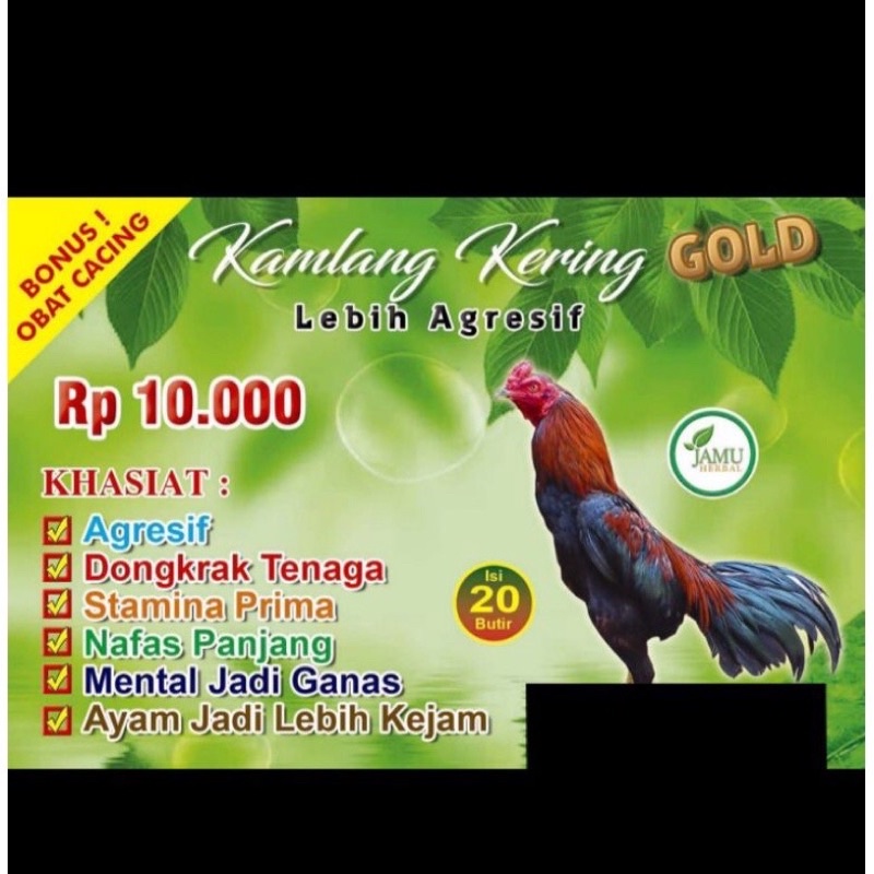 kamlang kering ayam aduan