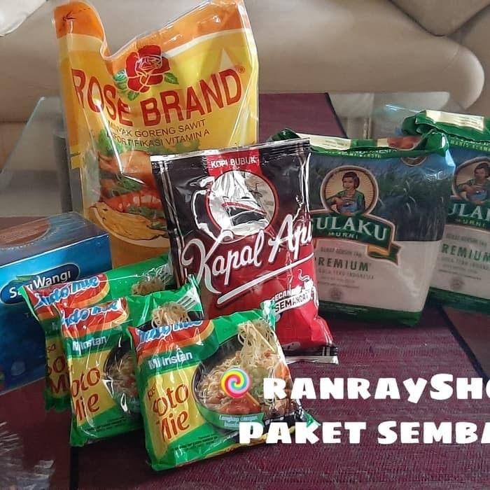 Paket Sembako Lengkap Murah (Gula, Minyak, Kopi, Teh, Indomie)
