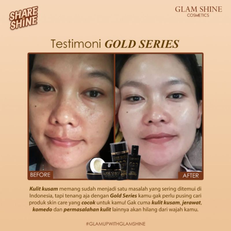 GLAMSHINE/ GLAMSHINE PAKET WAJAH/ GLAMSHINE GOLD SERIES ( NEW PACKAGING )-7