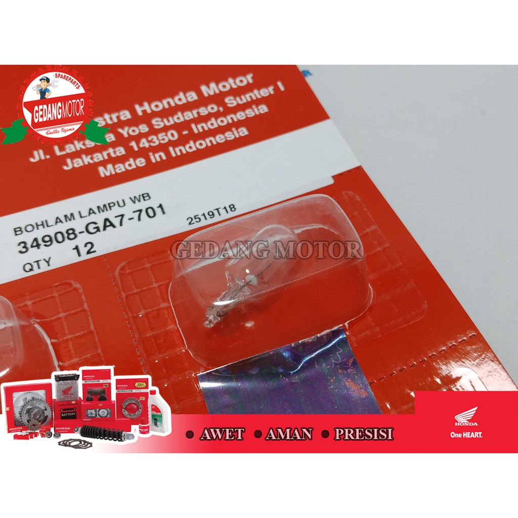 BOHLAM BOLAM LAMPU T10 SPEEDOMETER SENJA KOTA UNIVERSAL ORIGINAL HONDA