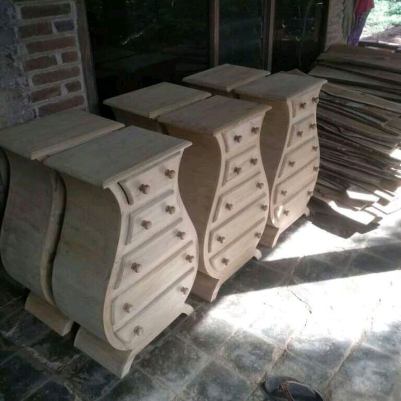 Nakas Biola Full Kayu Jati mentahan Meja Hias Kayu Jati