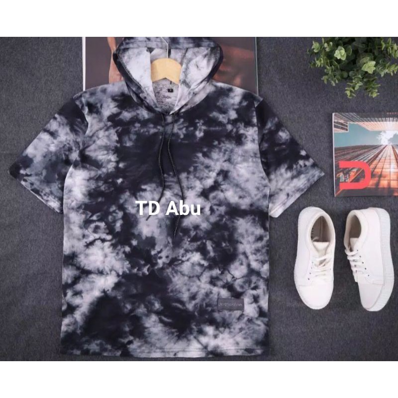 kaos hoodie tie dye