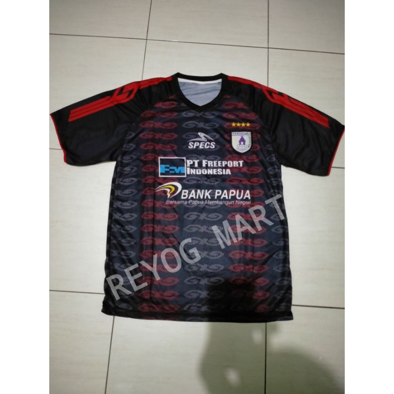 JERSEY PERSIPURA HOME 2018 LIGA 1 GOJEK MOTIF ASMAT HITAM PRINTING RETRO REMAKE LOKAL