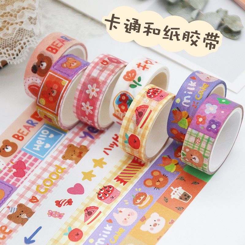 

Stiker Kertas selotip Washi Gambar Binatang Lucu Untuk Dekorasi gaya korea