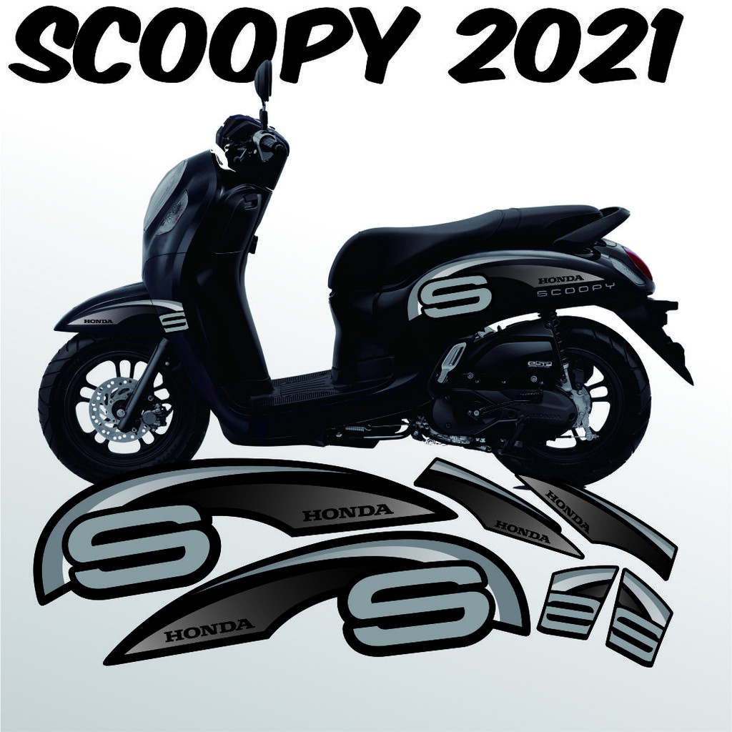 STRIPING VARIASI MOTOR JENIS SCOOPY FI NEW VARIASI STIKER LIS SIMPLE STRIPING SCOOPY 2021