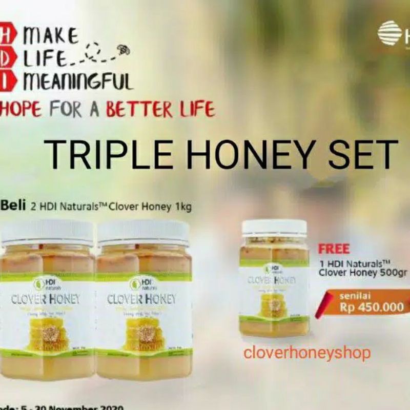 Paket Triple Honey Set Clover Honey