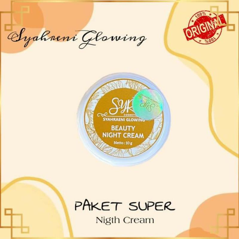 NIGTH CREAM (CREAM MALAM) PAKET SUPER SYR GLOWING