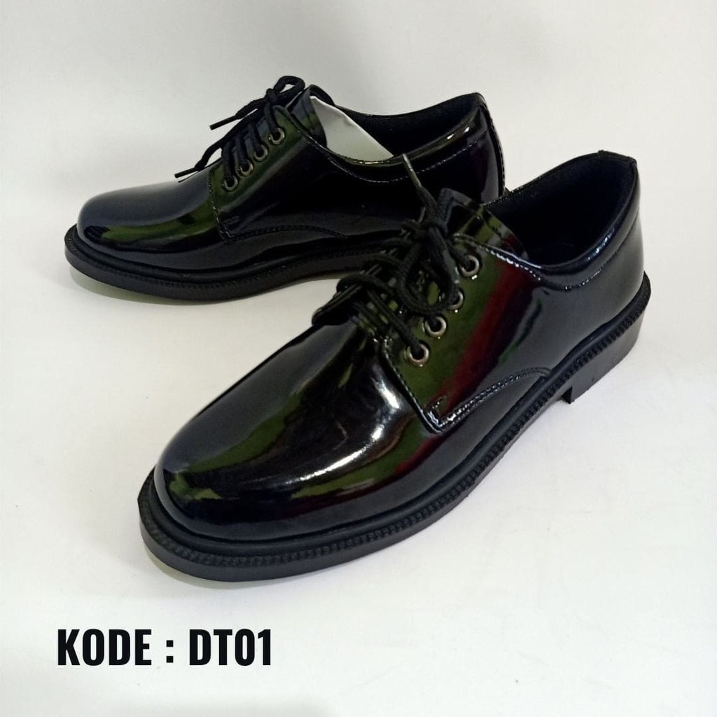 SEPATU PDH PENDEK 01 TNI AD AL AU Sepatu PDH Pria Tali Sepatu PDH TNI Sepatu Dinas PDH TNI AD - DT01