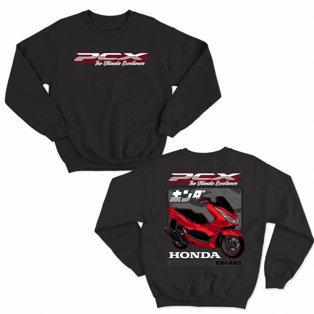 JAKET SWEATER HONDA PCX 160 RED EDITION BIG SIZE JUMBO