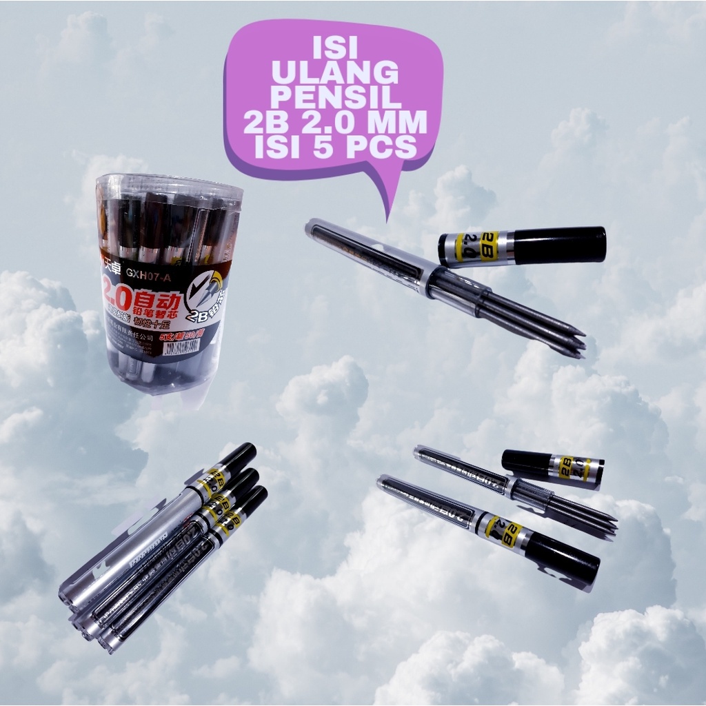 

AS888 - ISI REFILL PENSIL / ISI PENSIL MEKANIK 2B 2.0 mm ISI 5 PENSIL GXH07