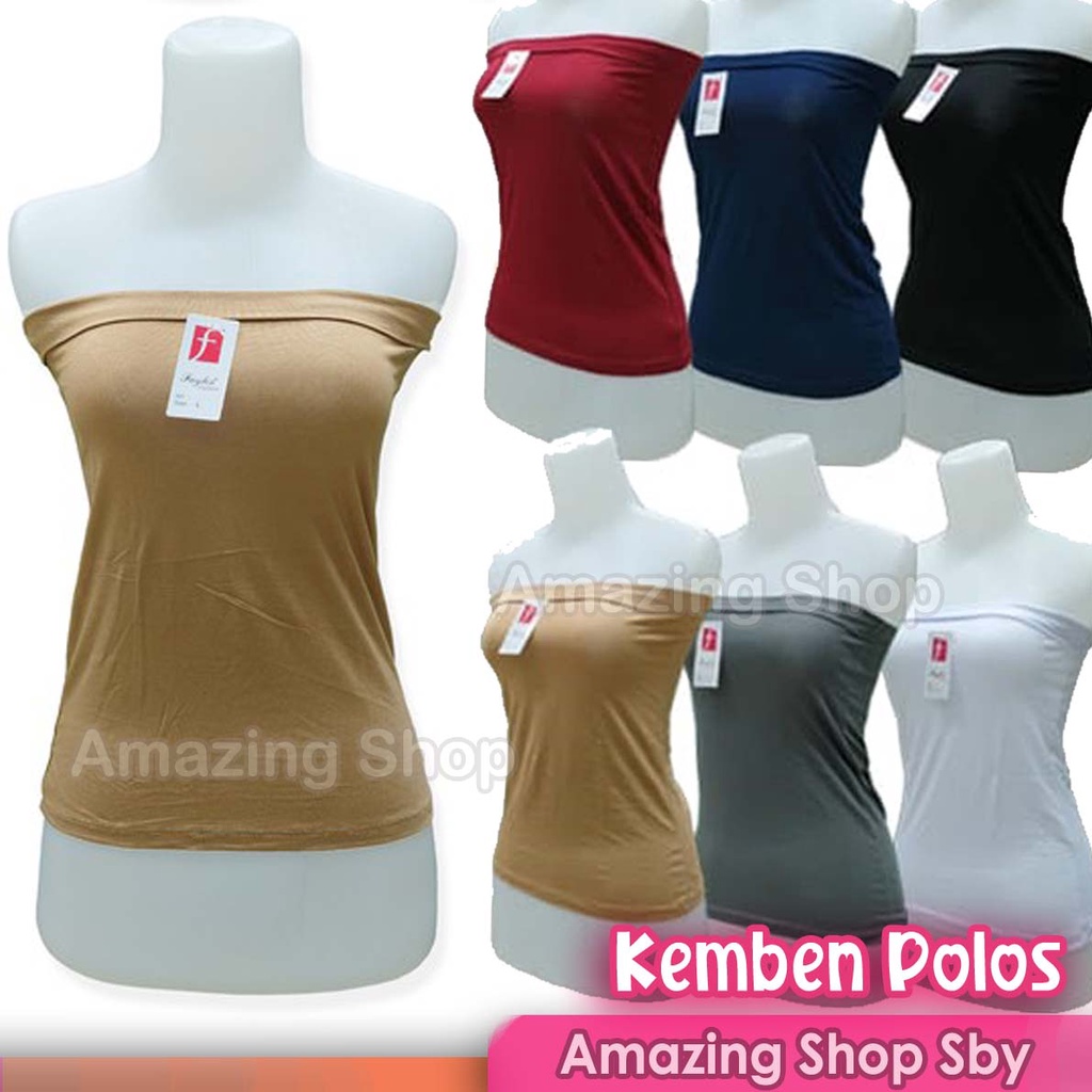 Tanktop Kemben Wanita Spandex Rayon Kemben Polos Amazing Shop