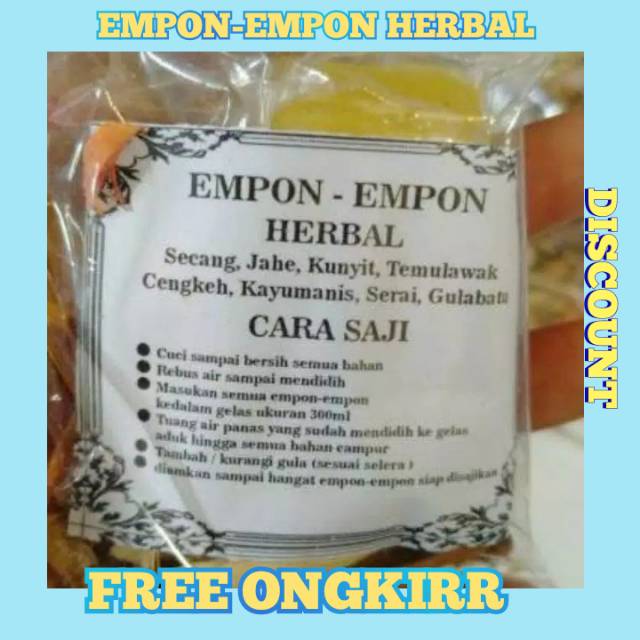 

Empon Empon-Wedang Gayeng Herbal Alami isi 10 pcs
