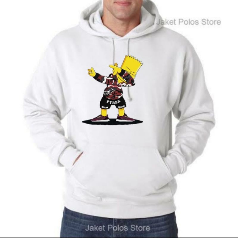 SWEATER HOODIE DISTRO PRIA WANITA SUPREME X THE SIMPSONS X PYREX FLEECE