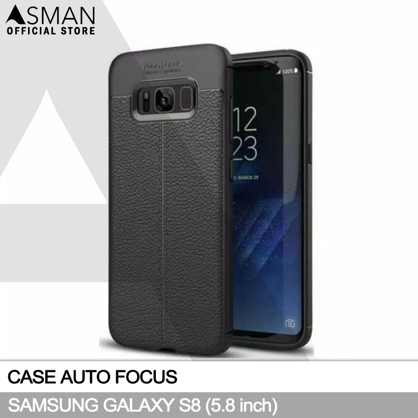 Auto Focus Samsung Galaxy S8 (5.8&quot;) | Soft Case Leather Premium - Hitam