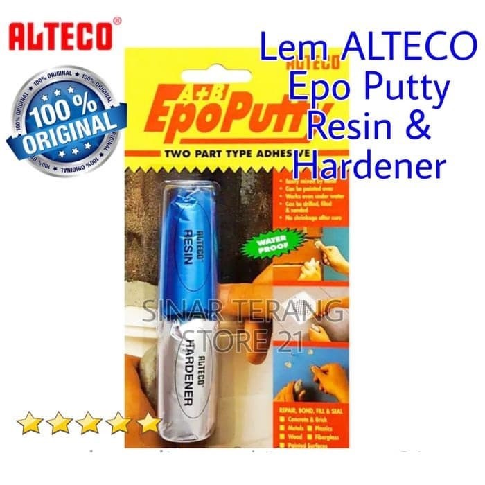 

DARIN Lem ALTECO EPO PUTTY Resin & Hardener 50 gr Waterproof Alteko