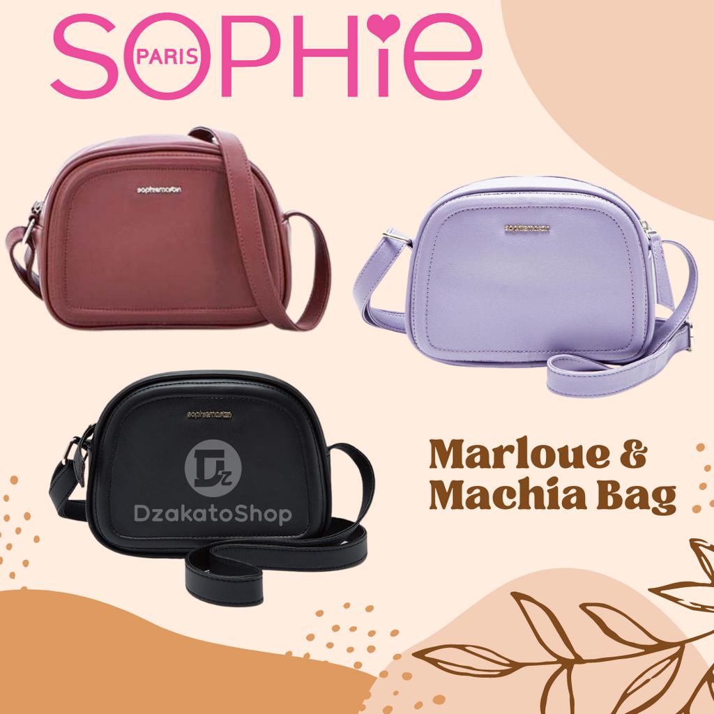 Tas Sophie Martin Paris Terbaru 2025 Kekinian Promo Selempang Wanita Marloue Maroon Lilac dan Hitam 
