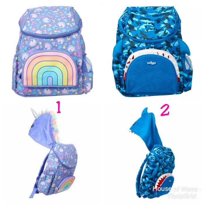 SMIGGLE HOODIE JUNIOR CHARACTER BACKPACK - TAS BACKPACK SMIGGLE - Unicorn