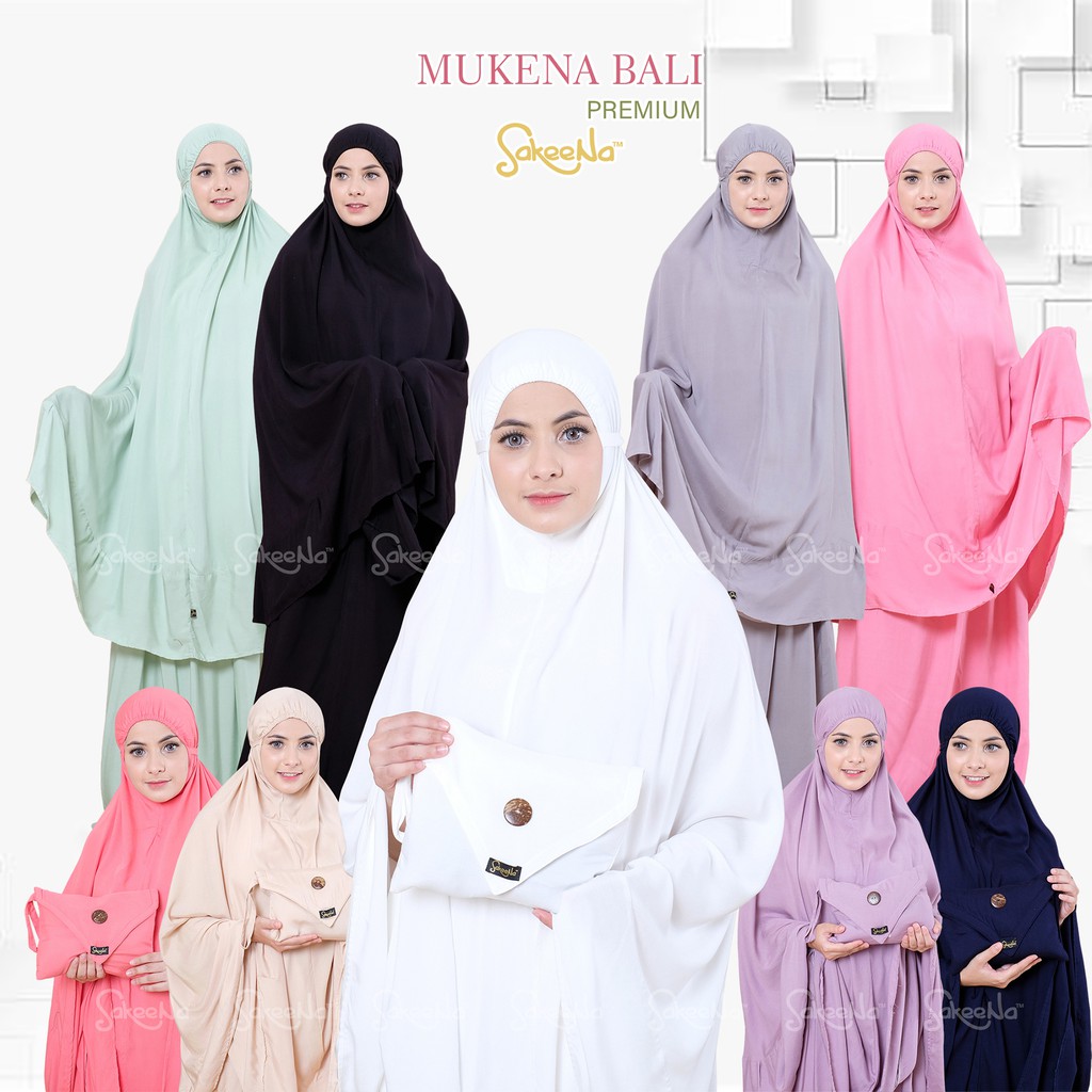 Mukena Bali SakeeNa Premium Dewasa Jumbo Polos