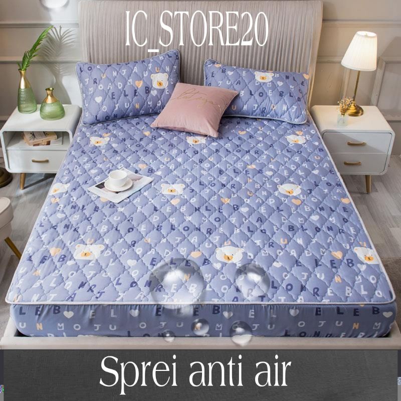 Sprei Waterproof / Sprei Protektor bermotif  ukuran 180x200cm-Ungu bear